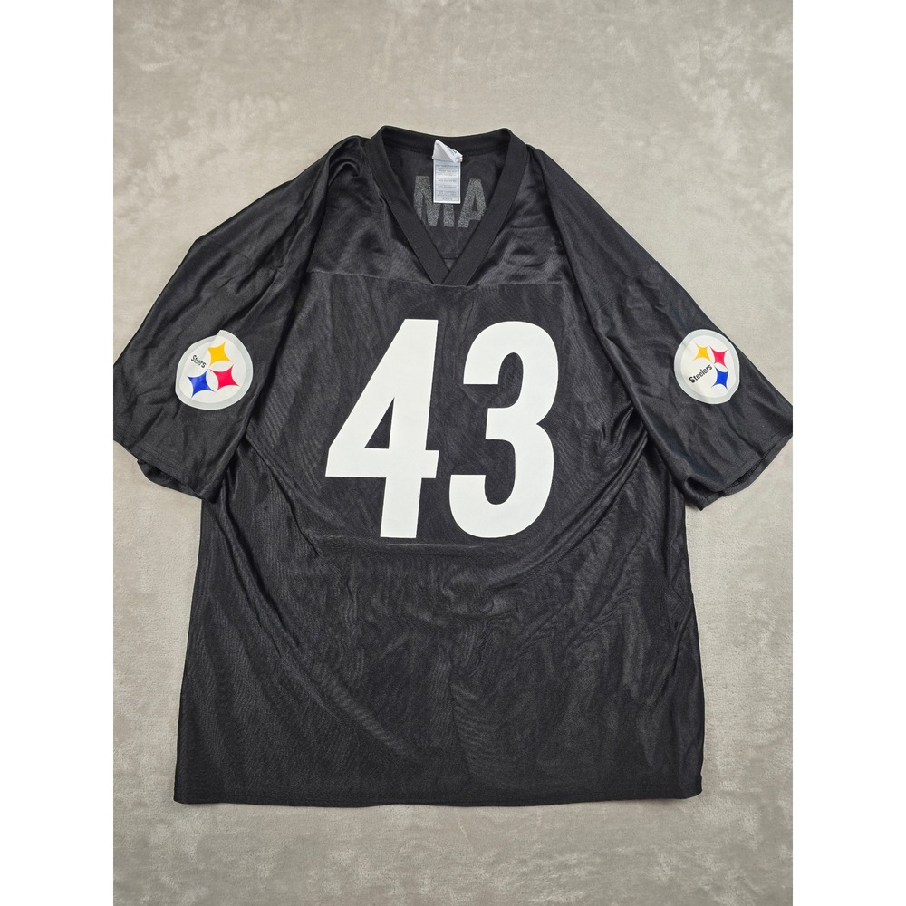 Troy Polamalu Football Jersey‎ Mens XL Black Pittsburgh Steelers #43 NFL